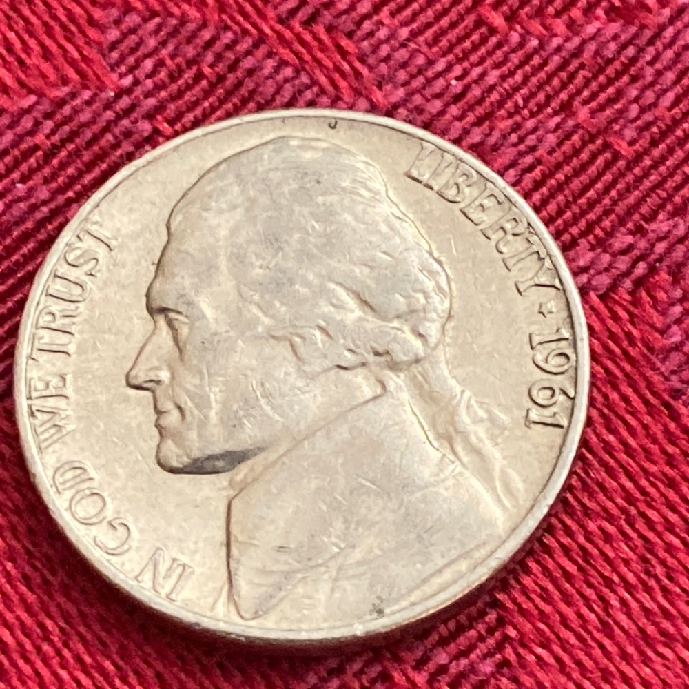 Vintage 1961 D Jefferson Nickel